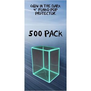 *PACK OF 500* GITD Plastic Protector Cases for Funko Pop 4" Vinyl Figures .4mm